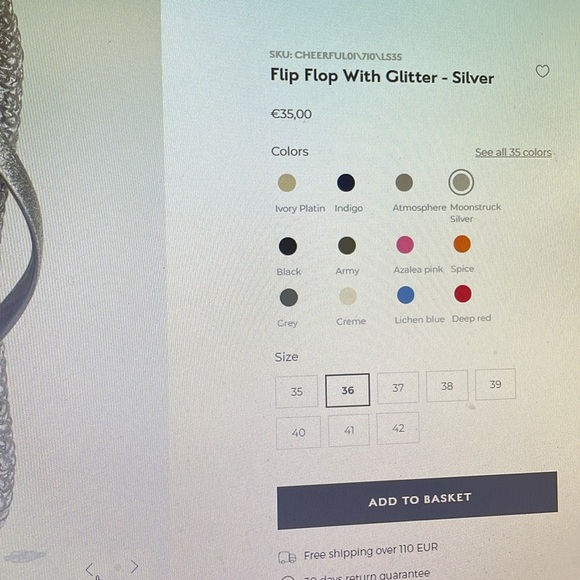 New Ilse Jacobsen silver sparkle flip flops - Picture 3 of 4